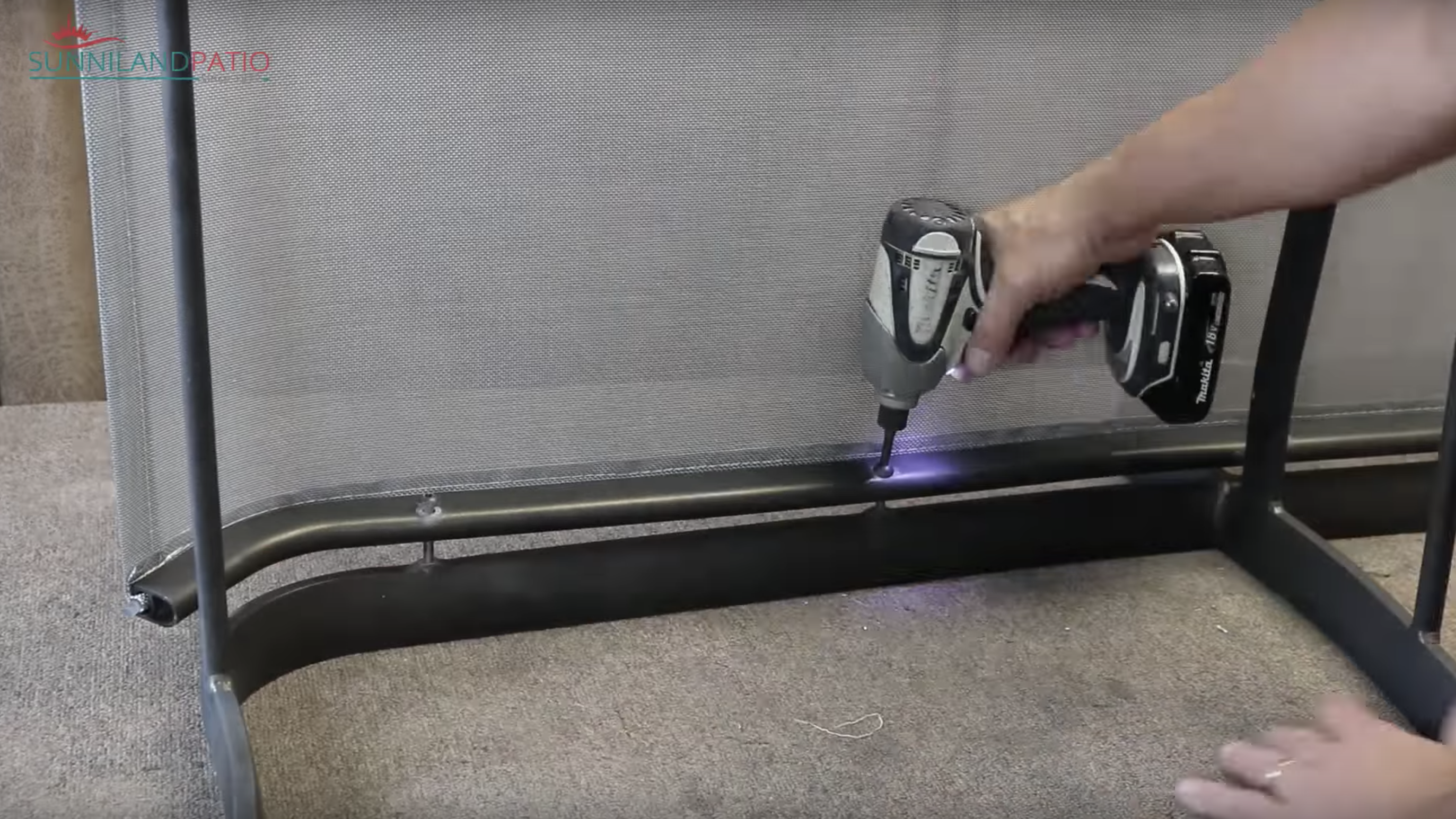 How To Replace a Chaise Lounge Sling Sunniland Patio Patio Furniture in Boca Raton